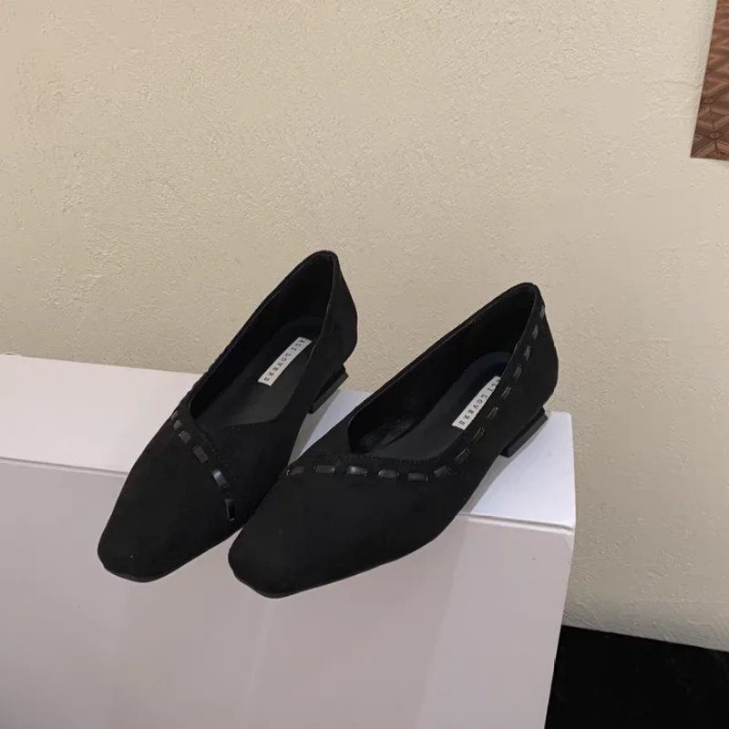 الفرنسية الداخلية زيادة صغيرة ساحة تو حذا فردي للسيدات الخريف التنقل تنوعا مزاجه الضحلة قارب الأحذية #3