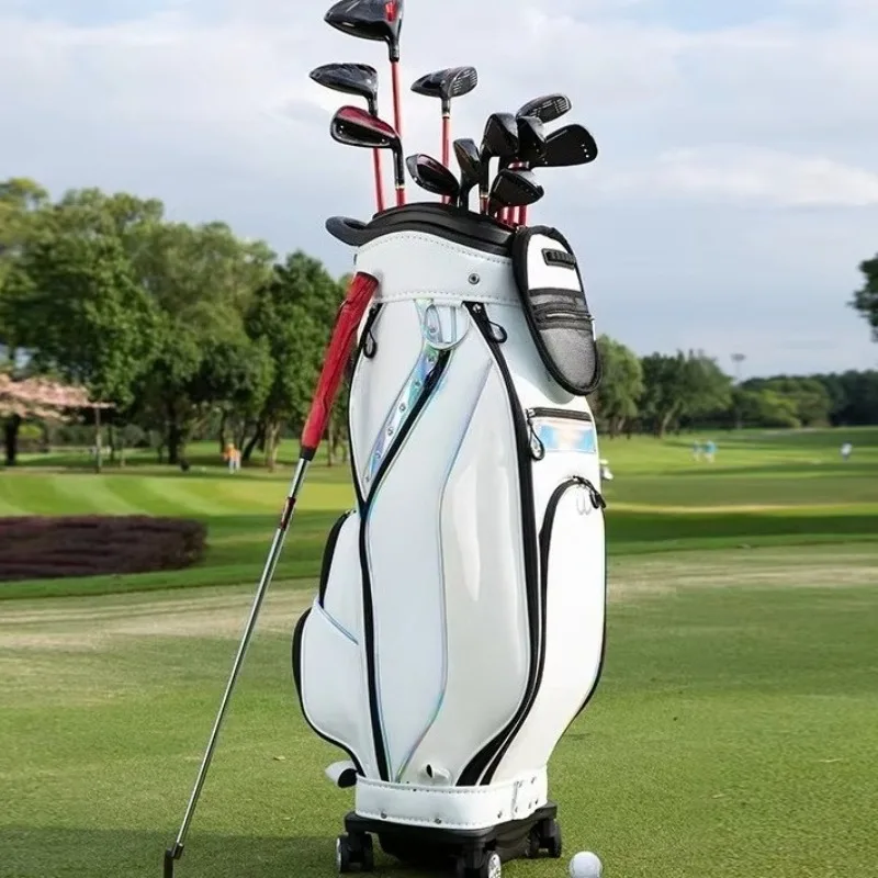 Travel Ready Waterproof Golf Bag With Wheels Robust Build For Outdoor Use Shield Golf Clubs Against Dampness In Various Weather
