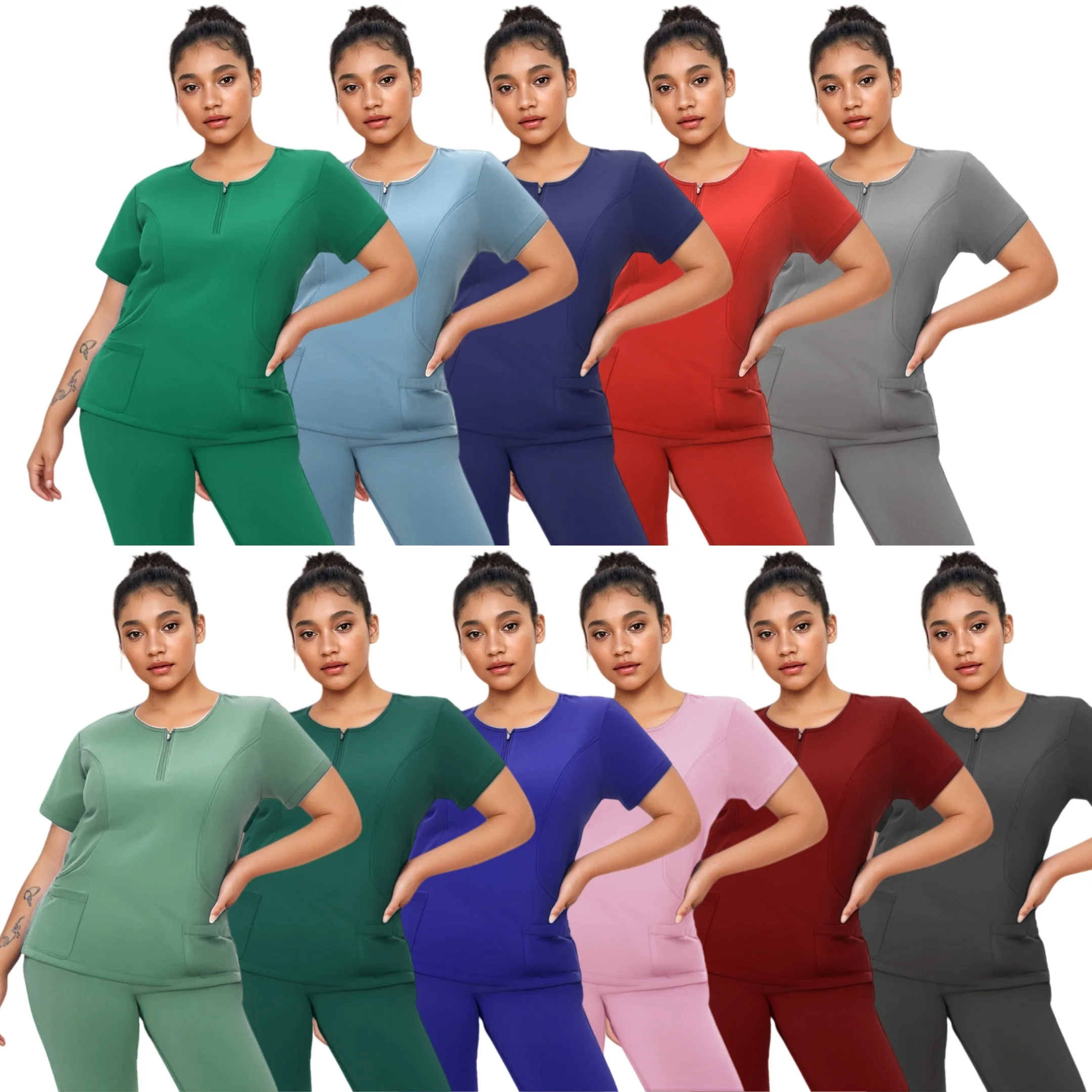 Oversize Medical Scrubs Uniform Women Scrub Sets Nursing Accessories Hospital Surgery Gowns Dental Clinic Beauty Salon Workwear