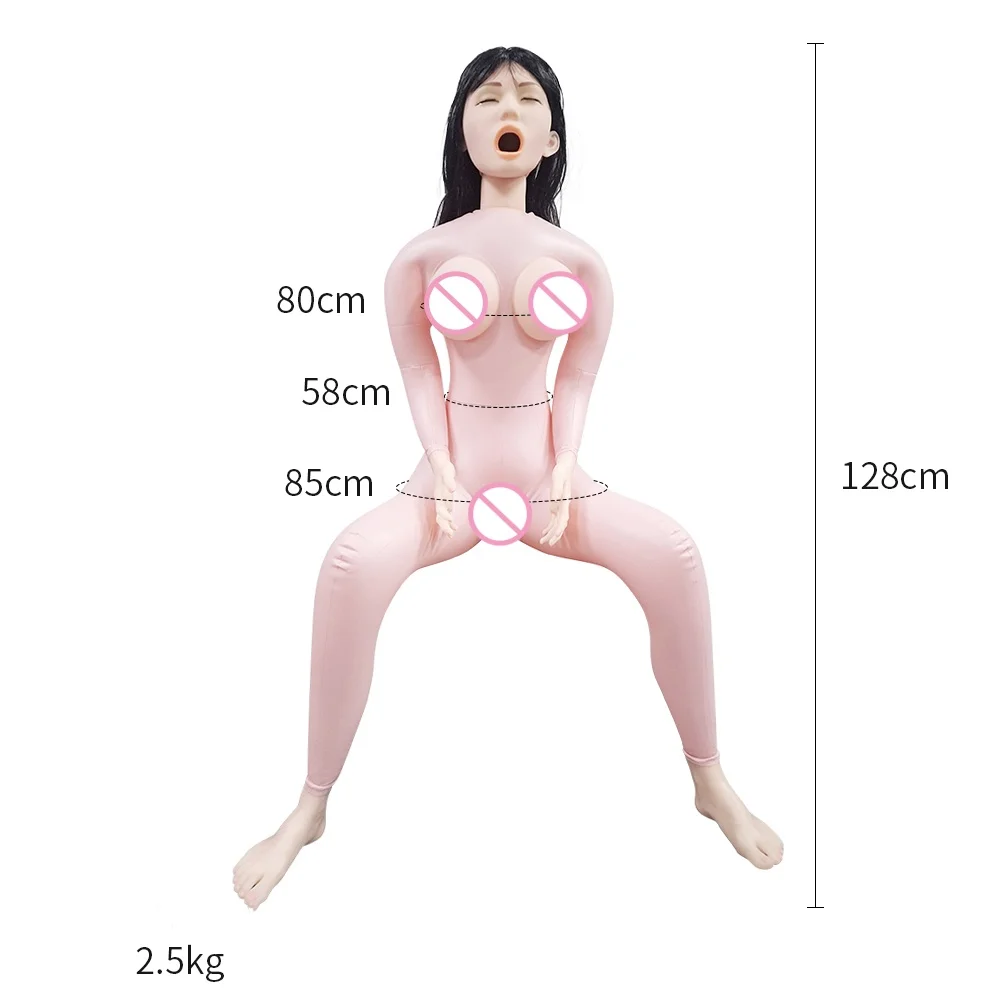 Sex Dolls Masturbators for men Standing / Sitting Oral/Cunnilingus/Anal sex toys Silicone Breasts black hair view 3