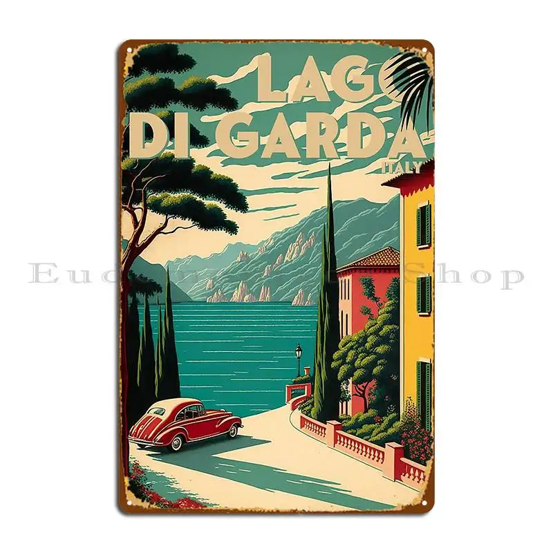 Lago Di Garda Reverieboutique Metal Sign Retro Kitchen Classic Wall Decor Customized Tin Sign Poster