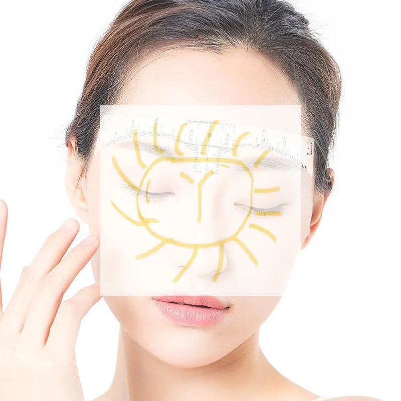 

10 Pcs Disposable Eyebrow Ruler Microblading Semi Permanent Eyebrow Tattoo Position Ruler Guide Makeup Stencil Measure Tools