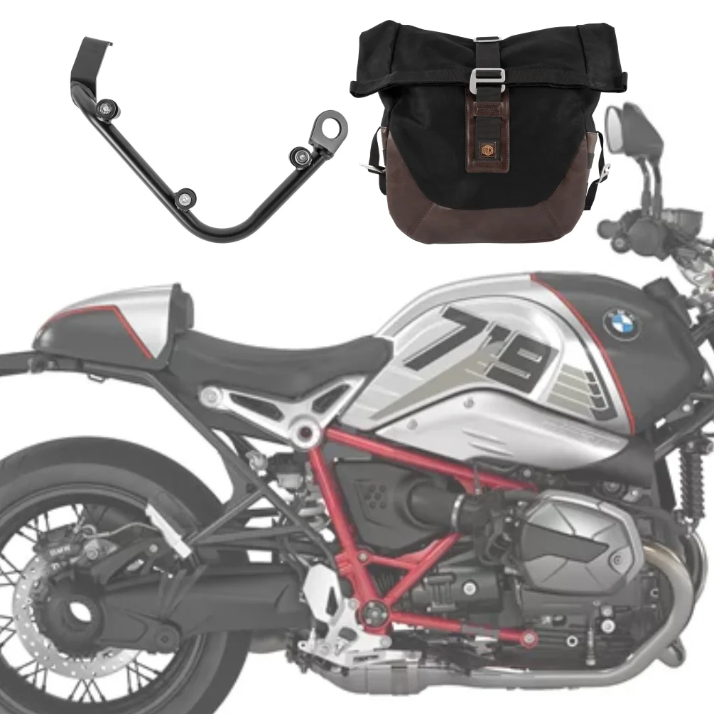 

R nineT Quick Release-Saddlebag Bag For BMW R nine T Racer Scrambler Motorcycle Vintage Luggage Bag Support Bracket Mount Holder