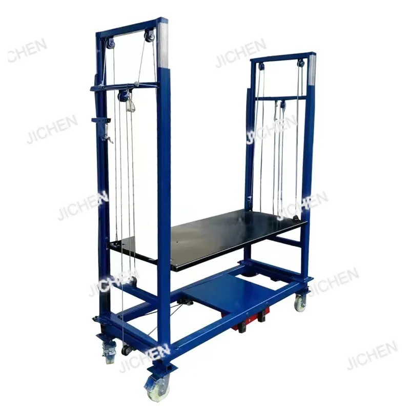 رفع السقالات الكهربائية التحكم عن بعد منصة رفع متنقلة سيارة قابلة للطي تسلق سلم إطار اليد الرافعة #1