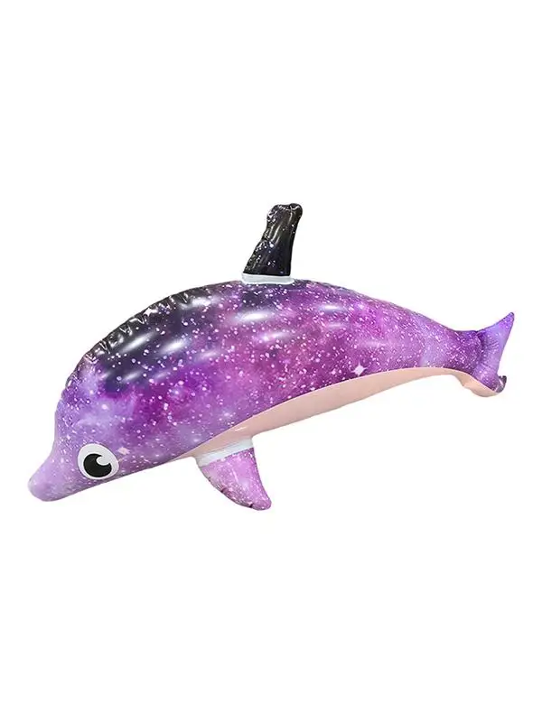 Puple Inflatable Dolphin Toy Outdoor Decorations Water dolphin Animal Plaything Pvc Pool Float Animals Floating Party Sea