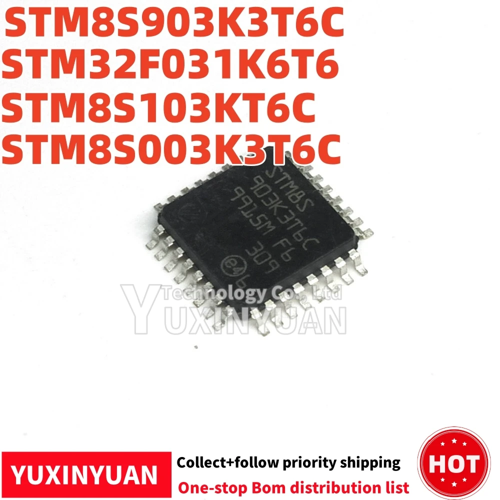 1Pcs   STM8S903K3T6C   STM32F031K6T6  STM8S103KT6C STM8S003K3T6C LQFP-32  IC 100%test IN STOCK YUXINYUAN