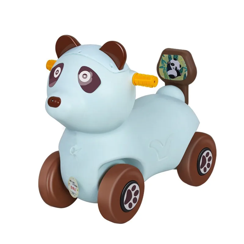 Children's scooter amusement park toys children twist car with music little panda doll car learn to walk