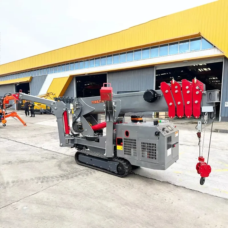 Customized CE 2  3  4 Ton Mini Spyder Crane Hydraulic Crawler Telescopic Boom Remote Controlled Portable Spider Crane