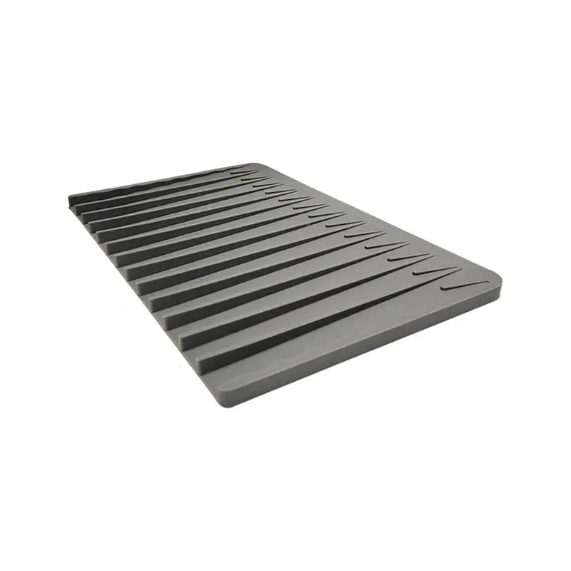 A56K Big Silicone Dish Drying Mat 32.5X20Cm Size Drainer Mat Protection Heat Counter Top Mat Sink Non Slip Dish B