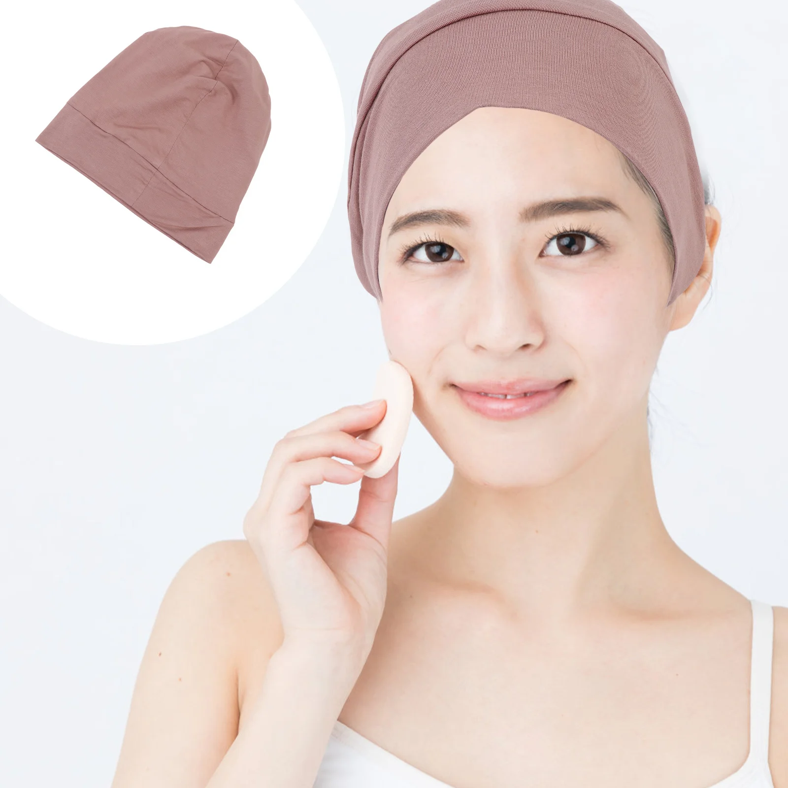 

1pc Chemo Cap Long Hair Sleeping Hat Wide Brim Elastic Hair Protective Night Bonnet For Women Sleep Head Cover Wrap Accessory