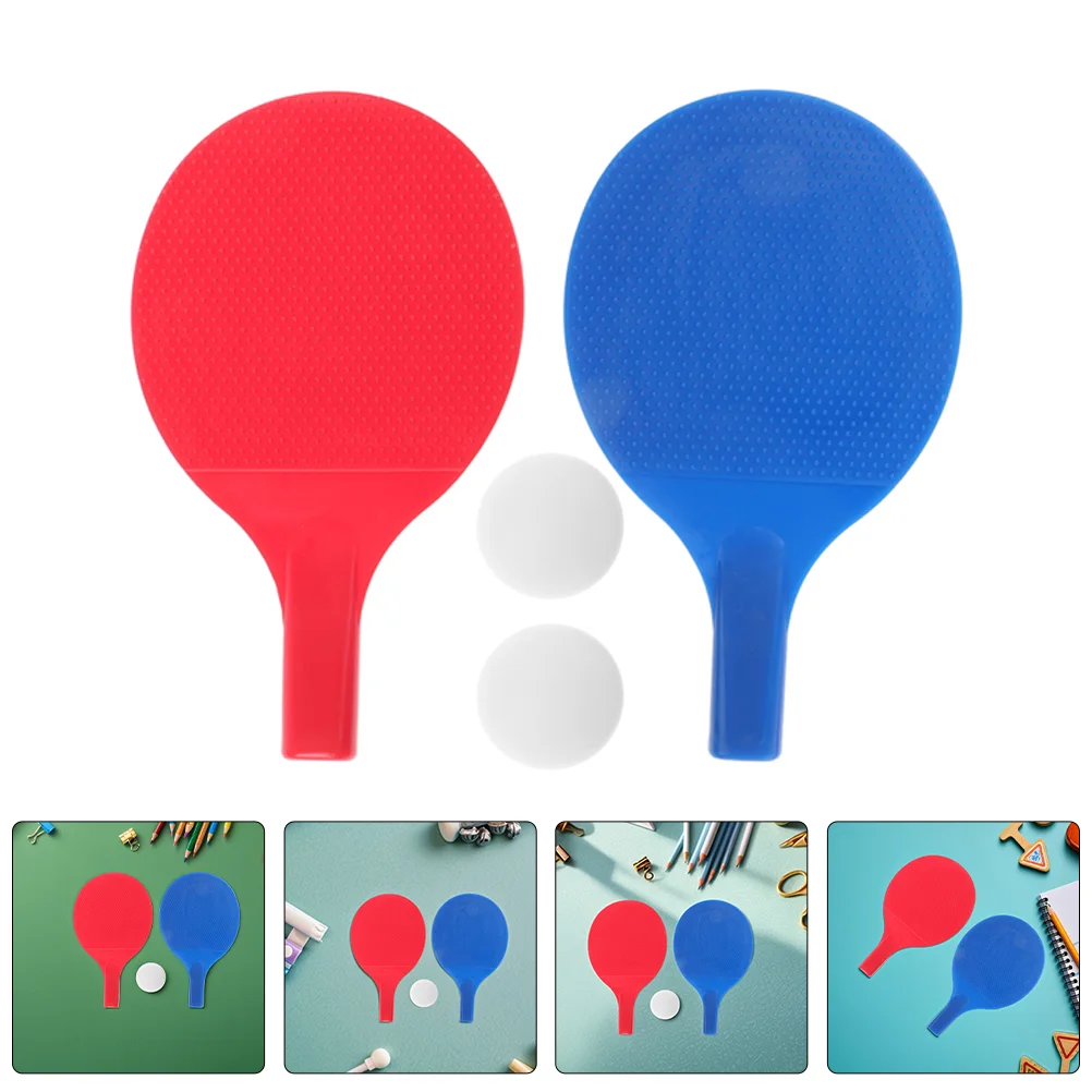 8 Pcs Table Tennis Pong Paddle PVC Instrument Panel Entertainment Pingpong Racket Children's Football