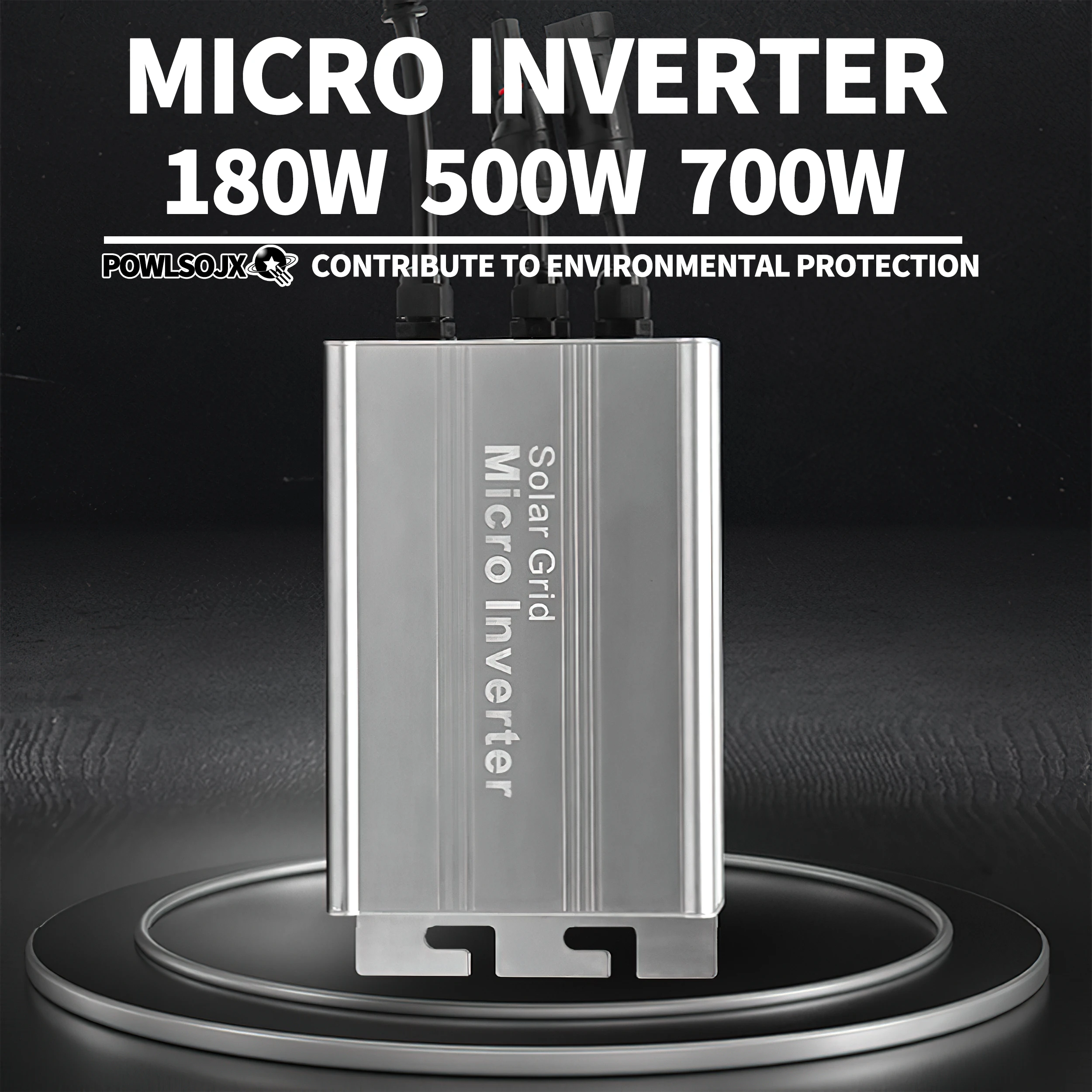 Imagem -05 - Powlsojx-micro Inversor de Grade Solar Sistema Micro Fotovoltaico Inteligente Mppt Saída dc 18v50v para ca 120v 230v 180w 500w 700w