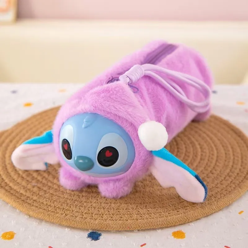 مقلمة Lilo&Stitch للعودة إلى المدرسة على شكل حيوان حقيبة أدوات مكتبية، حقيبة تخزين دمية كرتونية للفتيات كاواي هدية