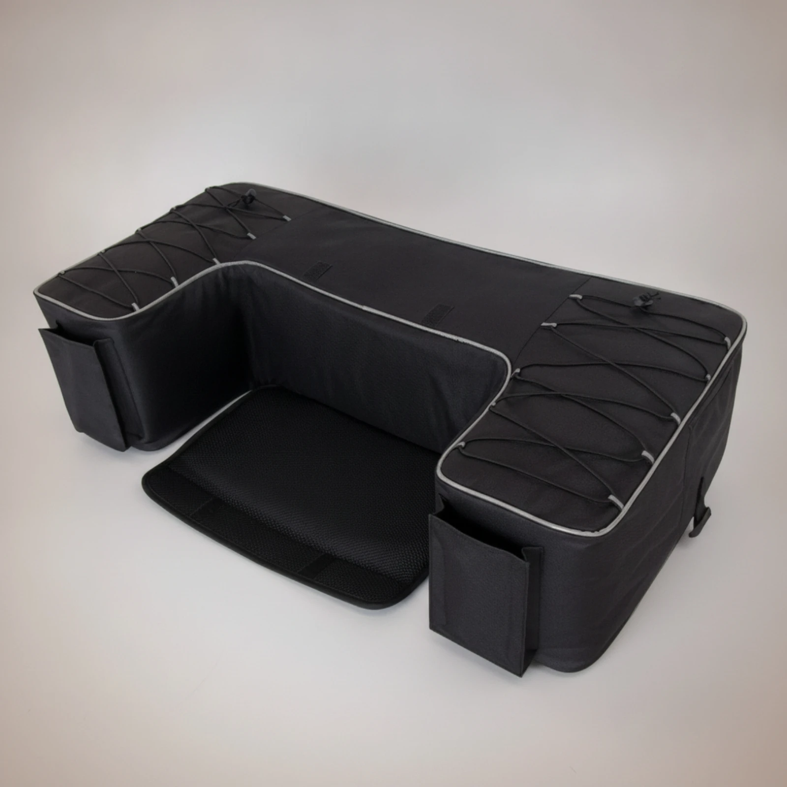 ATV Rear Cargo Bag Water-Resistant ATV Rear Seat Bag Reflective Soft-Sided for Riders, off-Terrain