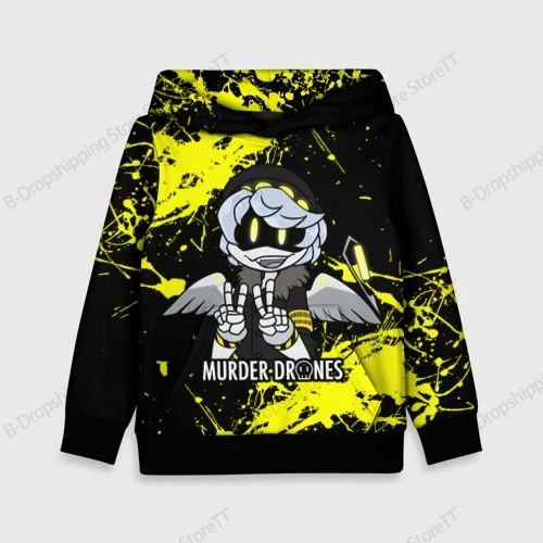 

Новая игра Murder Drones Толстовка с 3D принтом для мужчин и женщин Модный спортивный костюм для подростков Аниме Спортивная толстовка с капюшоном Толстовка большого размера для мужчин