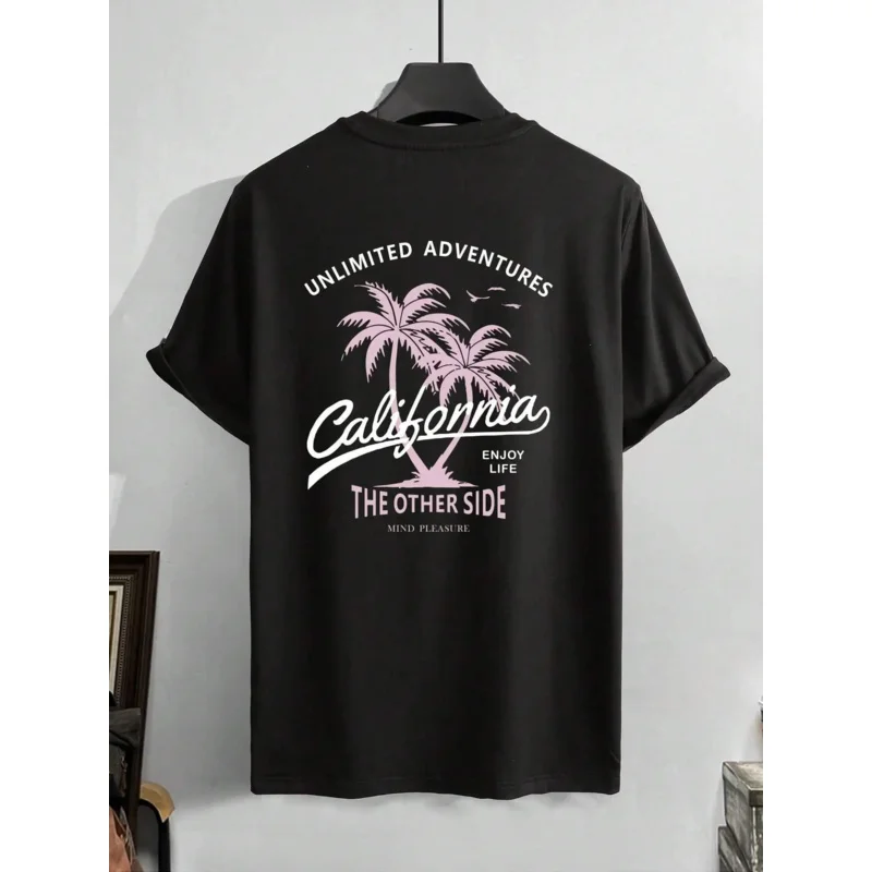 Unlimited Adventures California The Other Side Male T-Shirt Fashion T Shirt Breathable Oversize T-Shirts Summer Cotton Clothes