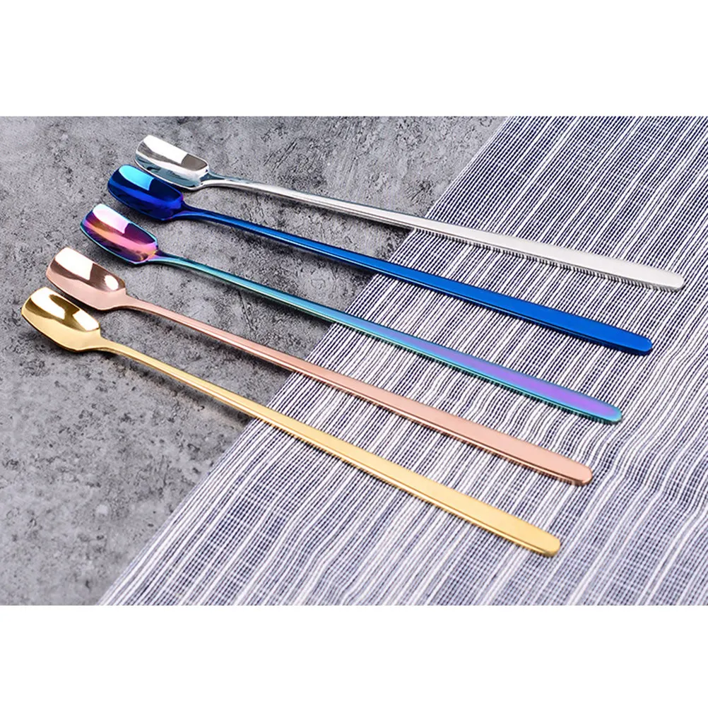 Stainless Steel Stirring Rod 17x1.5cm Coffee Stir Stick Safe Nontoxic Multi Use for Martini Swizzle Beverages Juice Milk Tea