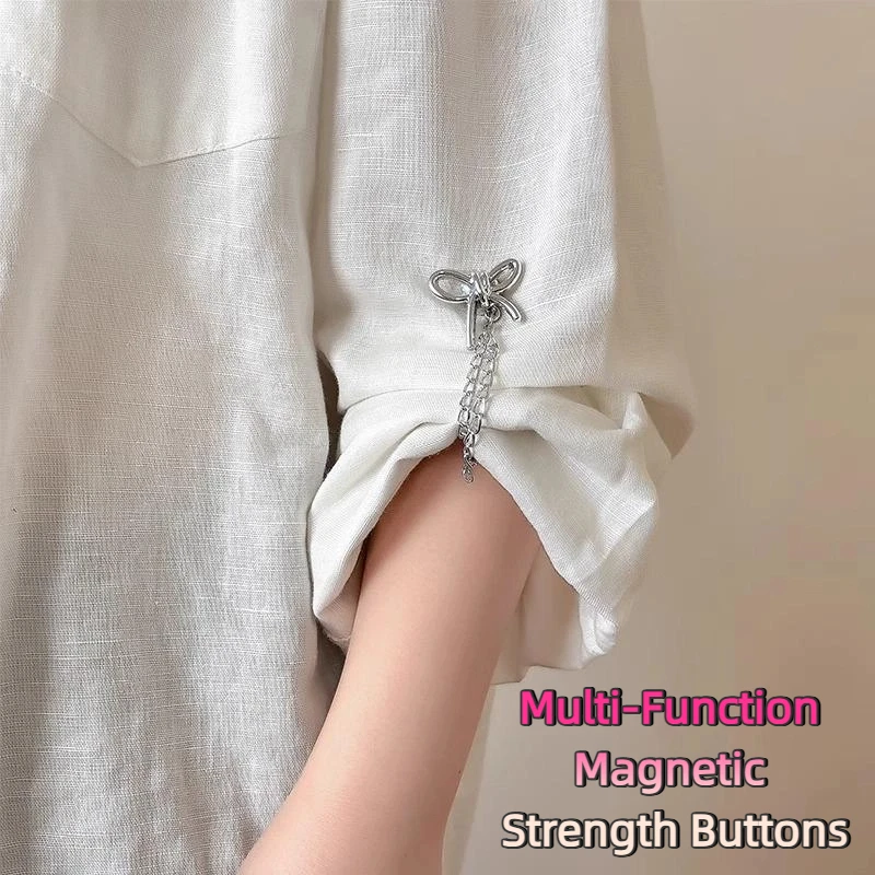 

Heart Bear Shape Magnetic Clothing Clips Multi-Function Magnetic Strength Buttons Clips Pinless Brooch Clips For Women Clothes