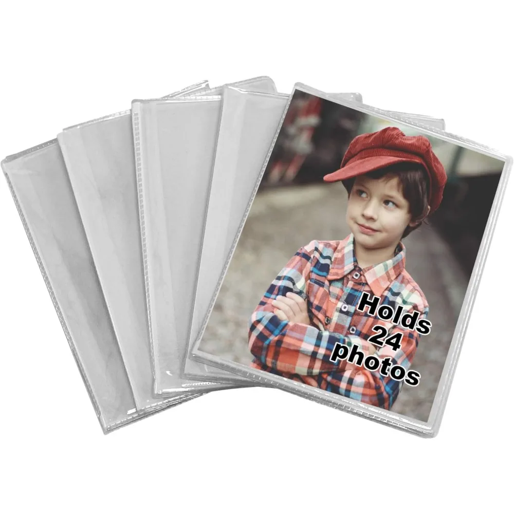 

24-Photo Clear Cover Photo Albums, 4x6-Inch, 5-Pack to Store and Display Memories, Vacations, Events, Weddings