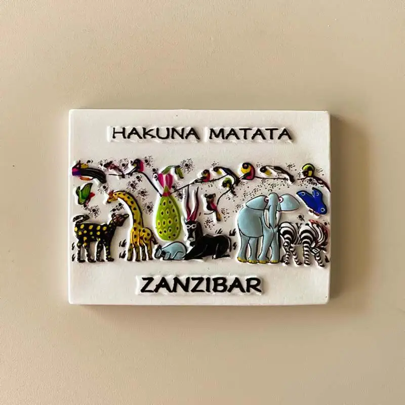 

Africa Zanzibar Travel Souvenirs Refrigerator Magnets High-Value Animal Creative Home Decorations Gifts