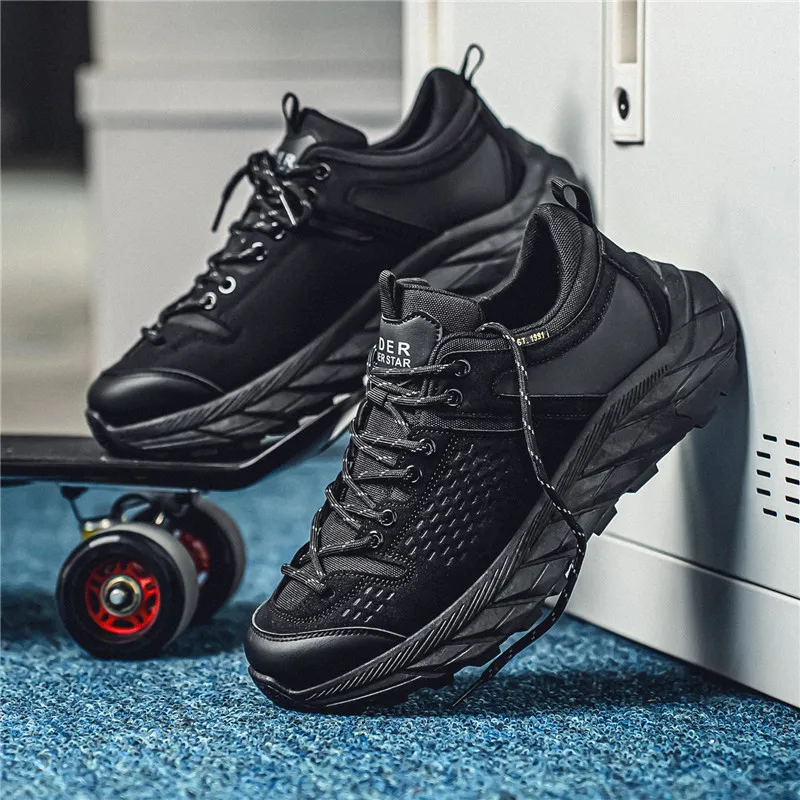 

Men's Spring Work Shoes Non Slip Wear Resistant Thick Bottom Height Increasing Outdoor Sports Fashion Trend Casual Sneakers