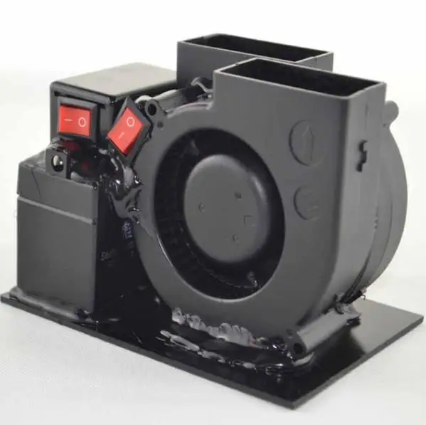 جهاز إلكتروني عن بعد + زر مزدوج النفخ ندفة الثلج ورقة آلة عاصفة الثلج خدع سحرية للتحايل الساحر الدعائم