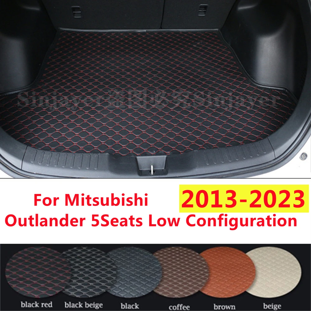 Коврик в багажник автомобиля SJ на заказ, подходит для Mitsubishi Outlander 5 мест 2023-2013, AUTO, лоток для багажника, защитный коврик для багажника, аксессуары