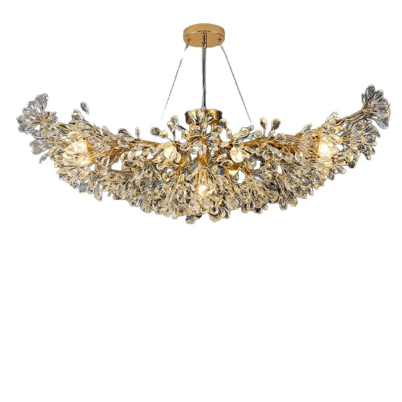 Luxury modern light luxury villa home improvement living room bedroom crystal chandelier
