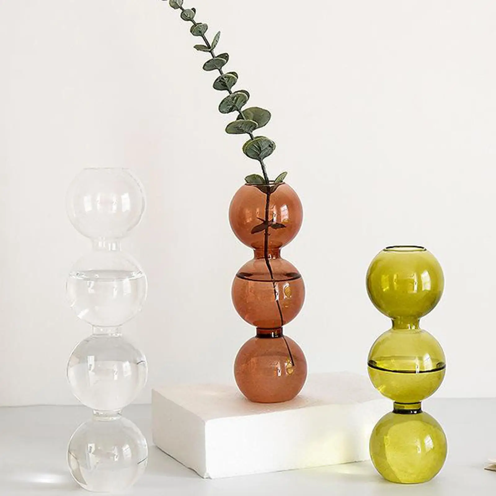 Transparent Bud Bubble Vase, Tabletop Terrarium Planter, Plant , and home Decoration