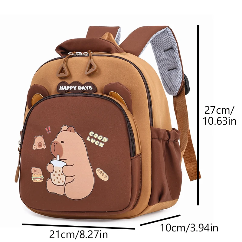 Cute Capybara Backpack Cartoon Kindergarten Shoulder Bag Children School Bag Casual Daypack Travel Schoolbag For Kid Gifts