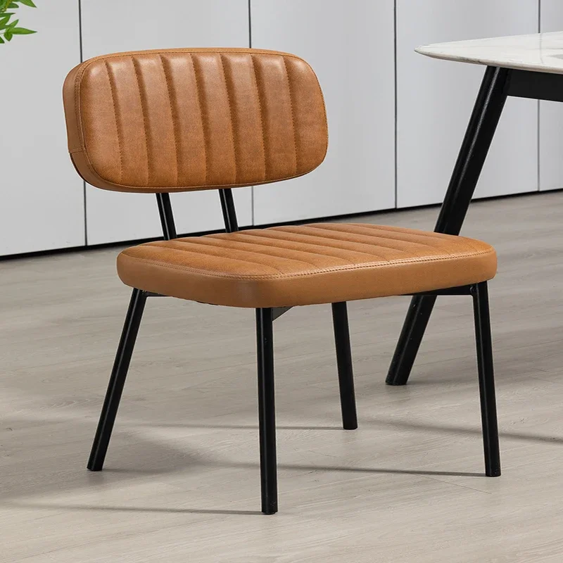 Dining Chairs Ergonomic PU Leather Foam Cushion Seat Metal Legs for Modern Kitchen Dining Room Elegant Dining Chairs