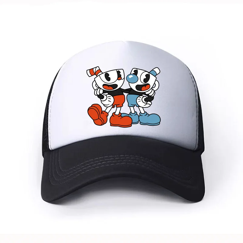 

Children's Youth Hat Cartoon Teacup Head Print Sun Hat 58CM Student Boys Girls Outdoor Sports Fashion Charming Sunny Casual Hat