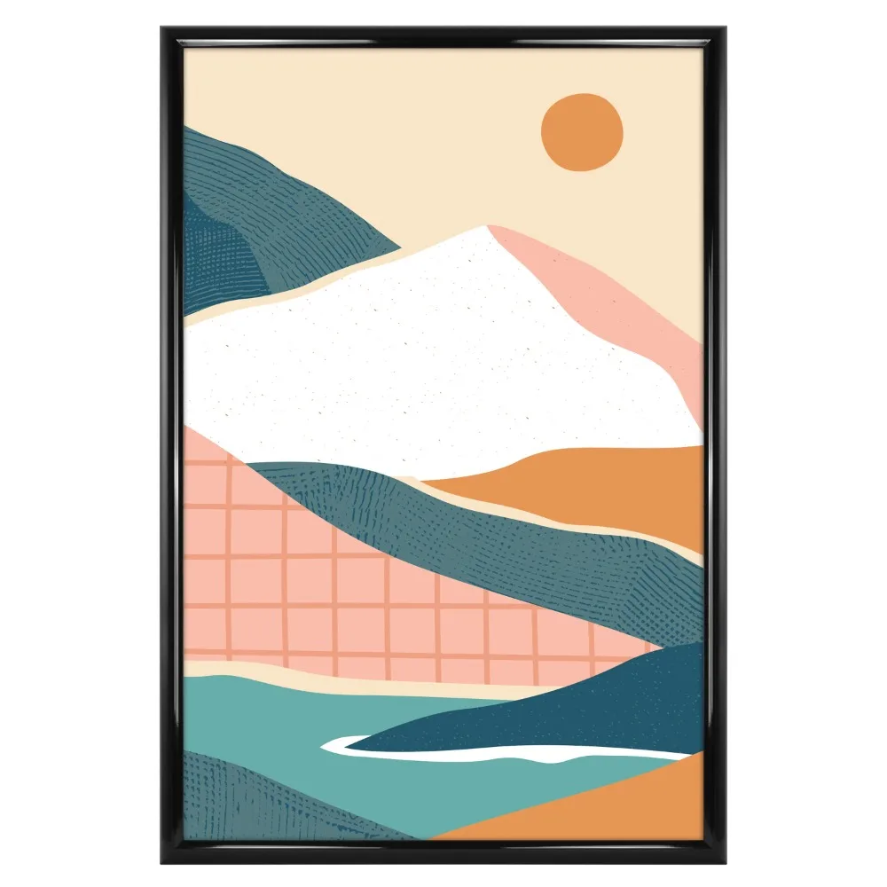 

Заокругленная черная рамка для плаката 20x30