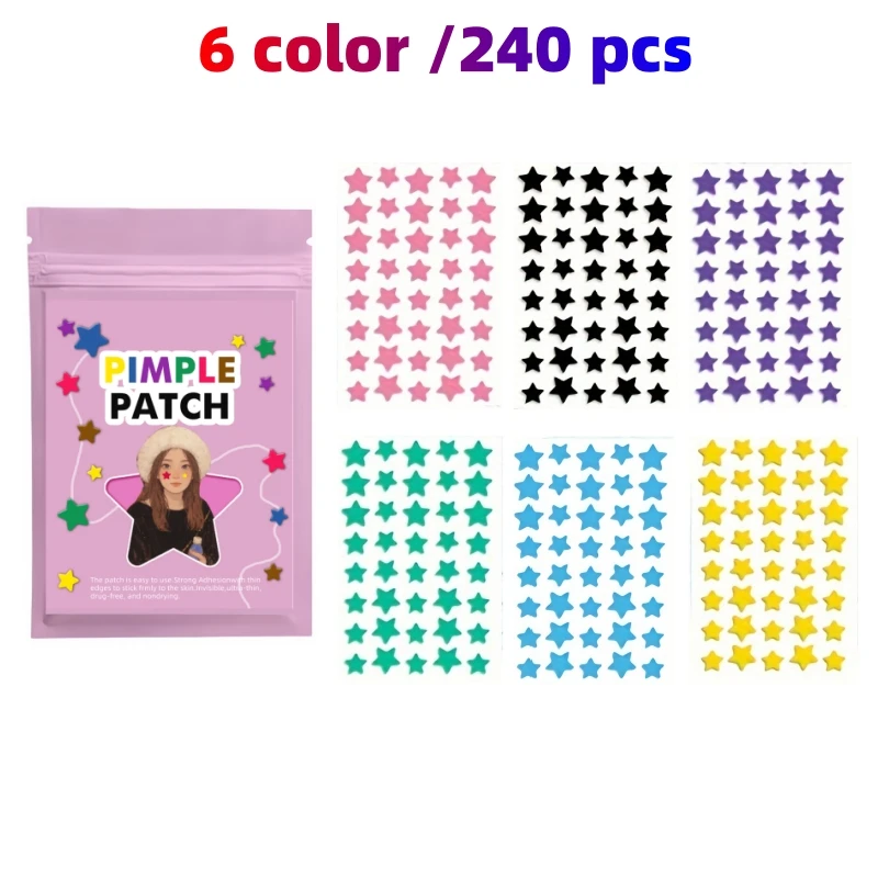 240/720PCS Family Pack Star Hydrocolloid Patch Comfort Adhesive Acne Remover Sticker