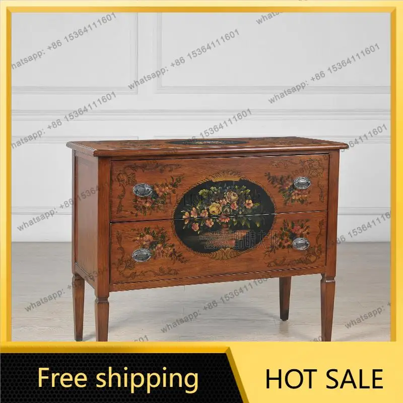 XX. Classical wood color porch chest side cabinet side table side table corridor