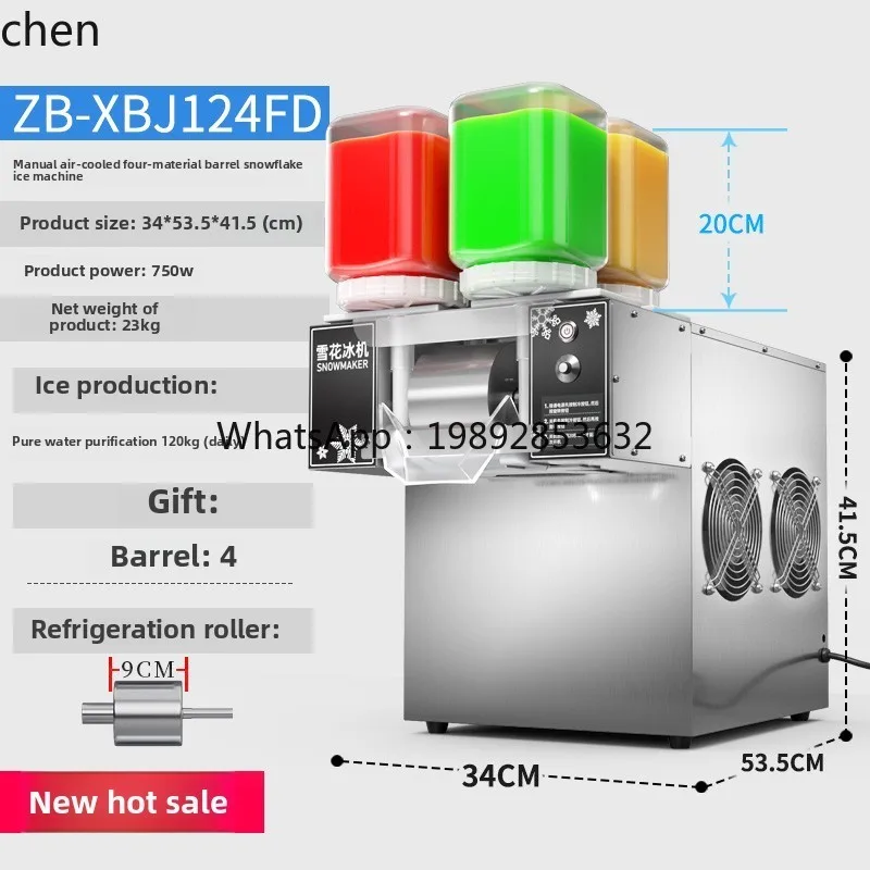 summer automatic snowflake ice machine no electric flow stall snowflake machine continuous smoothie shaved