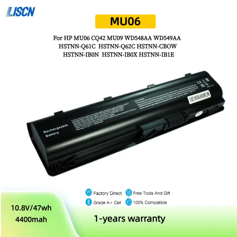 MU06 CQ42  47Wh Replacement Li-ion Battery for HP Spare Parts HP Compaq Presario CQ32 CQ43 435 436 HP Pavilion dm4  g7 g4 g6