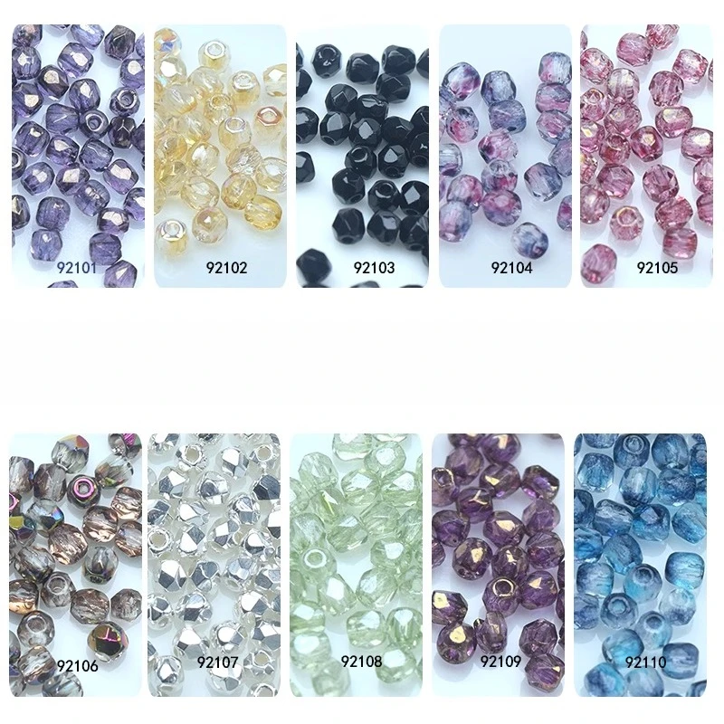 

PRECIOSA 2mm Mini Fire Polished Czech Crystal Beads Bulk for DIY Jewelry Bracelet Craft Supplies