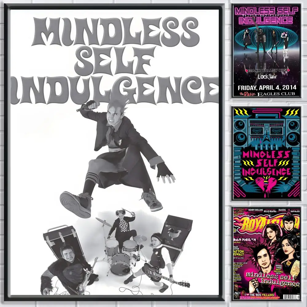 Band M-Mindless Self Indulgence Poster Schlafzimmer Wohnzimmer Arbeitszimmer & darüber hinaus selbstklebendes Dekor + perfektes Geschenk
