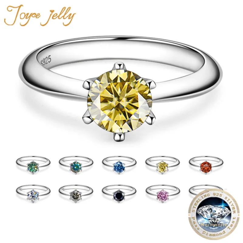 

JoyceJelly 11mm 5ct VVS D color Moissanite Ring For Women S925 Sterling Silver Fine Jewelry Wedding Engagement Anniversary Gift