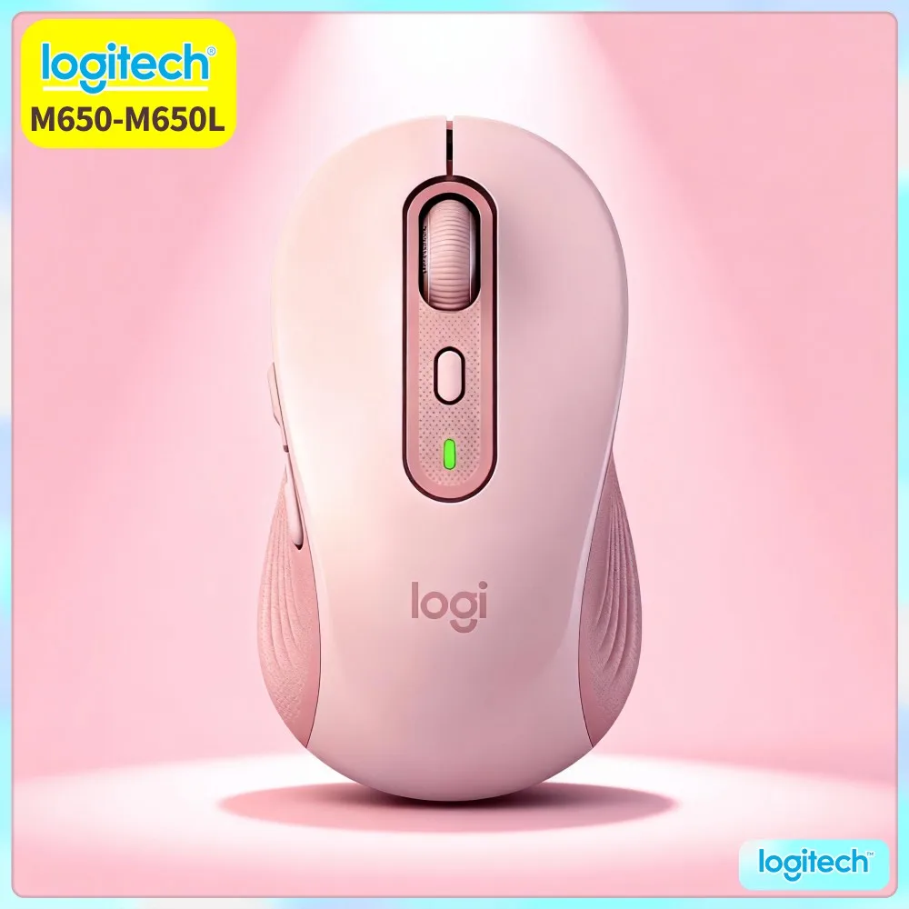 Logitech M650/M650L Signature Wireless Mouse - Dual Connectivity, Ergonomic Contour, 4000 DPI, 20-Month Bluetooth Battery Life