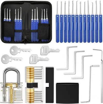 2026 New Multifunctional Transparent locks Practice Locksmith Training Tools Visible Lock Pick Sets Unlocking Tool
