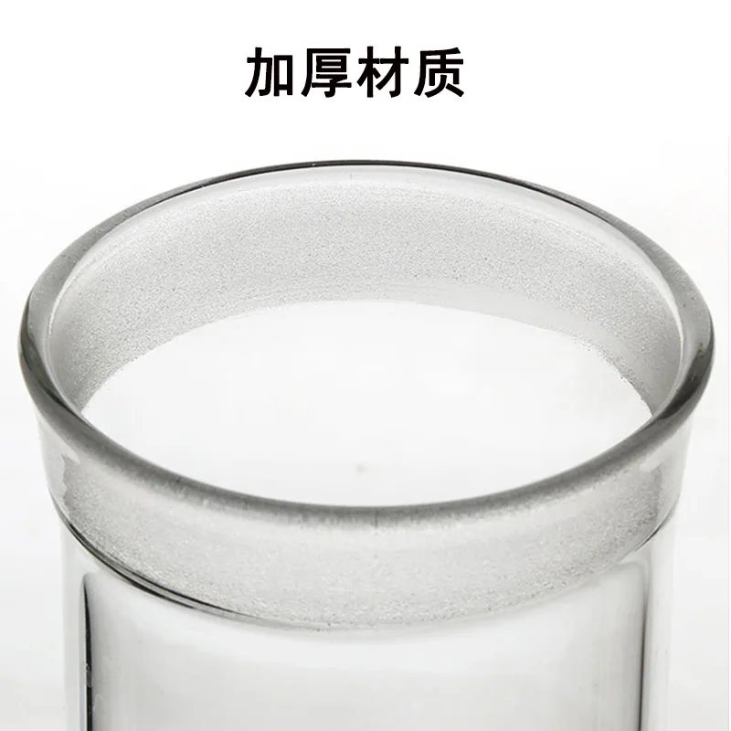High Transparent Cylindrical Glass Specimen Jar Wide‑mouth Ground‑glass Lab Sample Display Storage Container