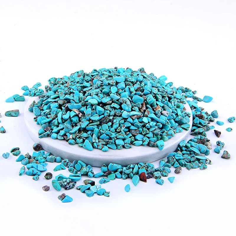 Undrilled 20/50/100G Irregular Blue Turquoises Chips Stone Beads For DIY Jewelry Making Handmade Home Decoration Wholesale