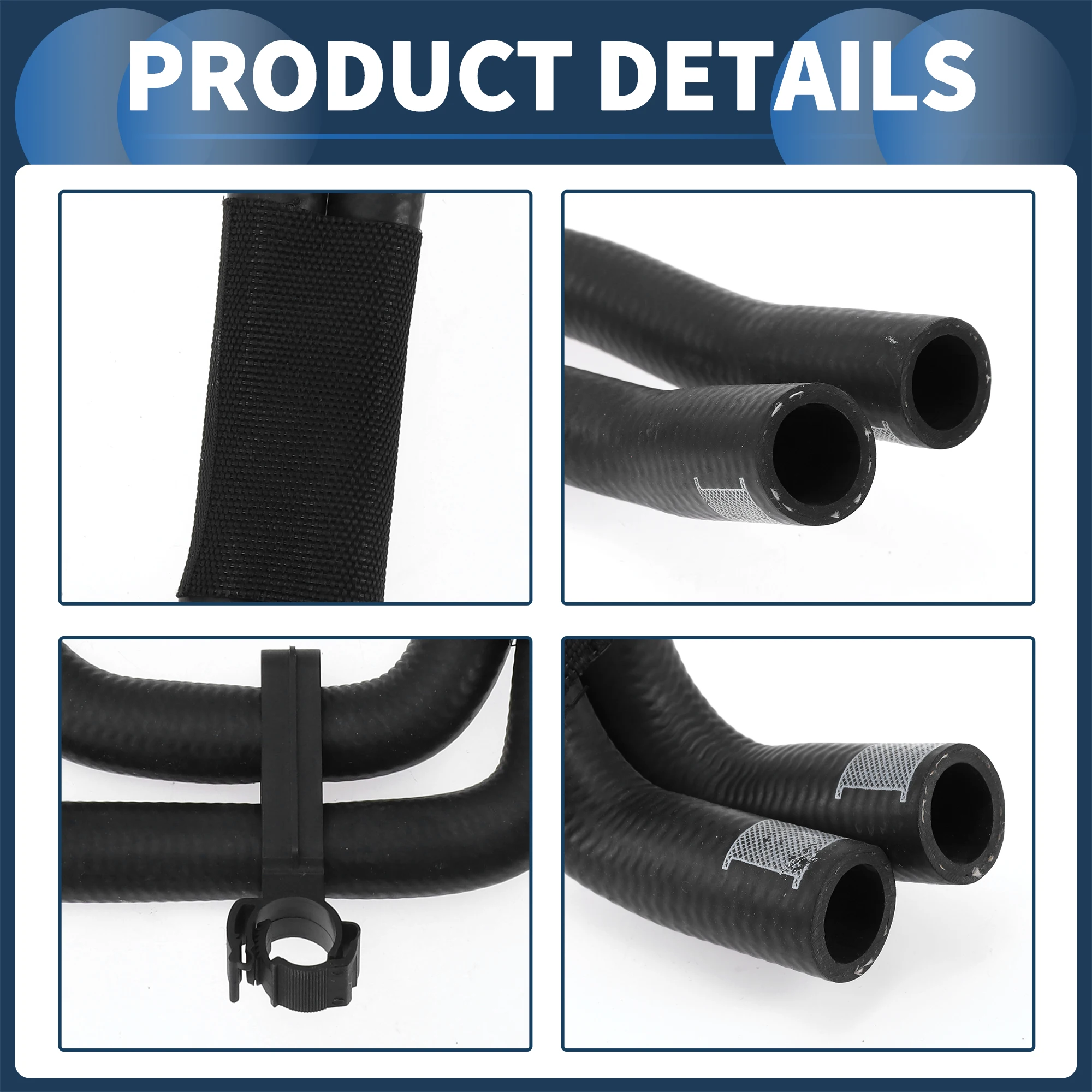 خرطوم المبرد UXCELL لأودي Q7 3.0L 2011-2015 رقم 7L8122073E أسود 1 قطعة #5