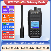 Retevis RT3S Walkie Talkie DMR Radio Long Range Walkie Talkies Camping Ham Radio UHF VHF GPS AES256 Encryption Digital Portable
