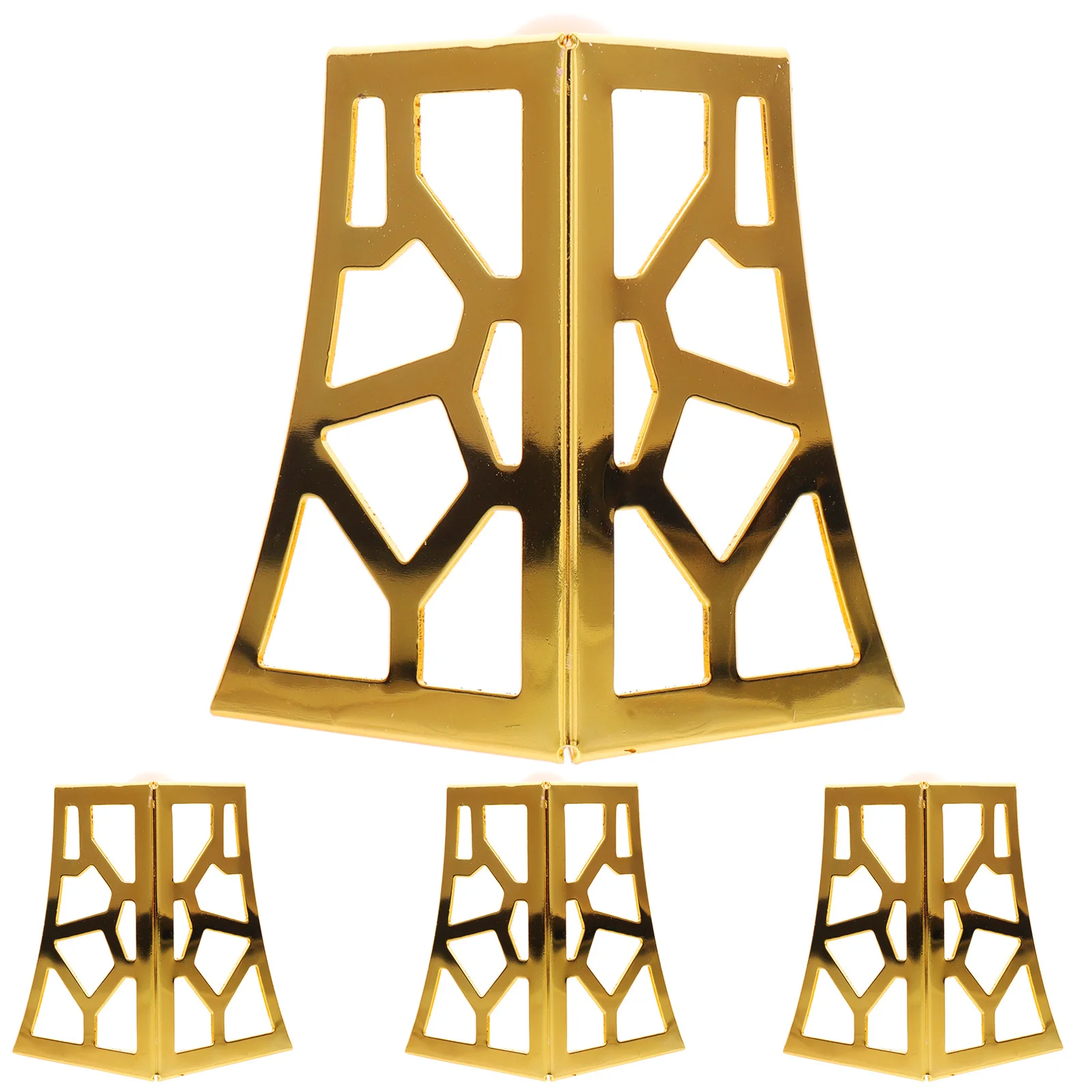 

4pcs Sofa Foot Metal Furniture Legs Hollow Out Design Rustproof Cabinet Support Coffee Table Legs For Dresser Stool Chair