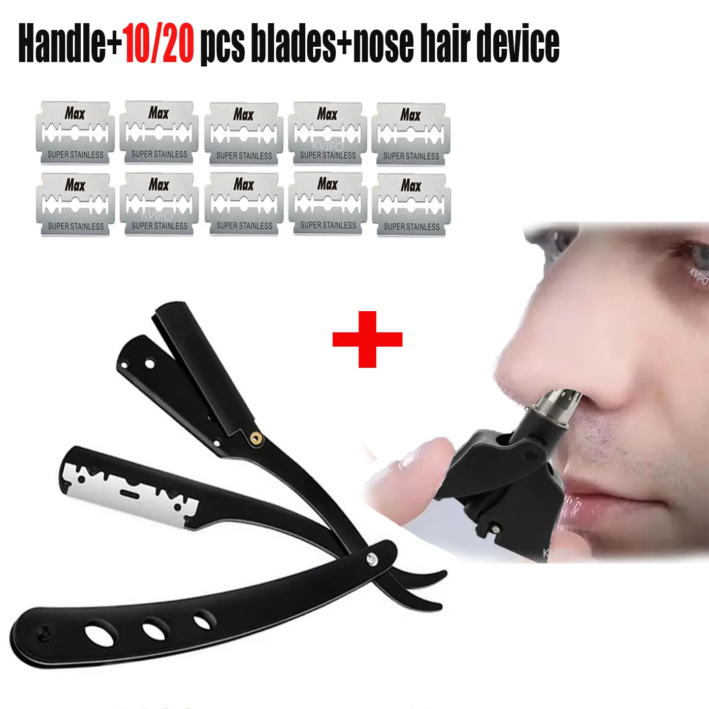 

НОВАЯ мужская прямая бритва/10/20 лезвий/набор инструментов для волос в носу, складная ручная бритва для парикмахерской, острое лезвие с держателем