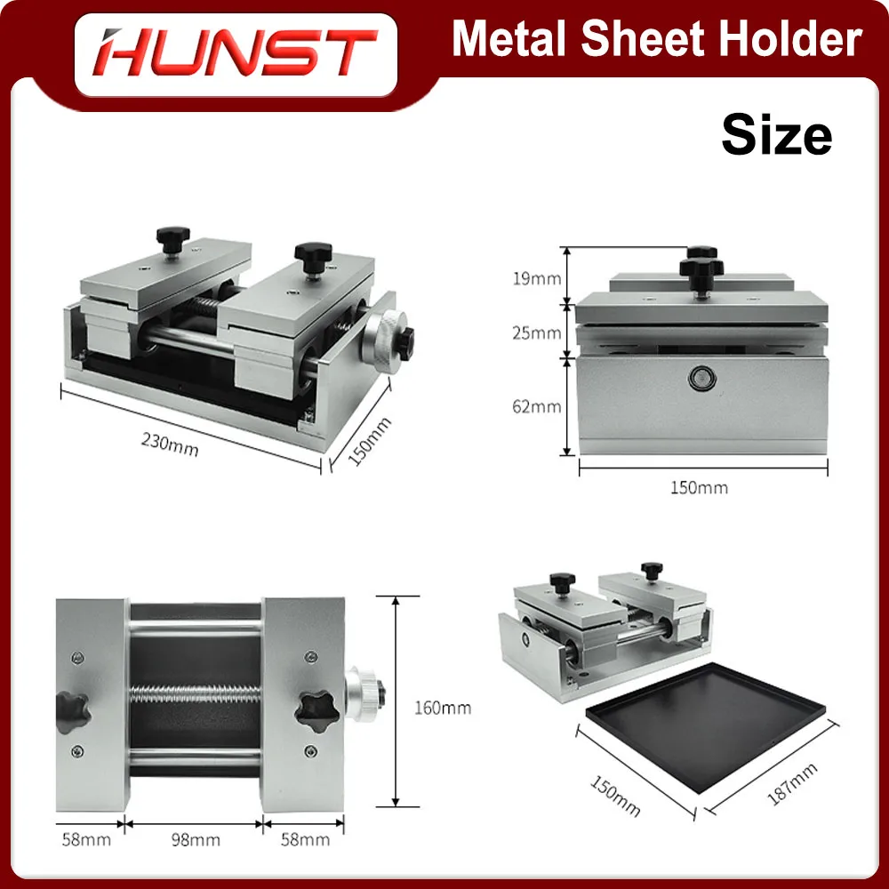 HUNST تركيبات العمل لآلة قطع النقش بالليزر الذهب والفضة معدن السيراميك المشبك الجدول رقيقة احباط Holde