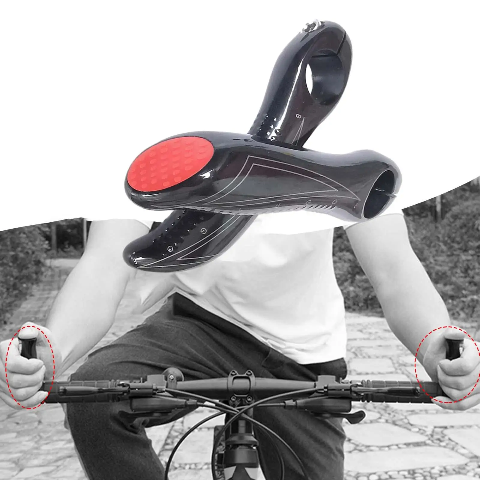 2 Pieces Mountain Bike Handlebar Ends Nonslip Bicycle Bar Ends Hand Grip Cycling Accessories for BMX Folding Bike Road Bike